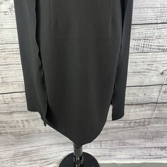 Trina Turk Los Angels Little Black Cape Dress size 2 Wedding Cocktail Evening - Picture 10 of 16